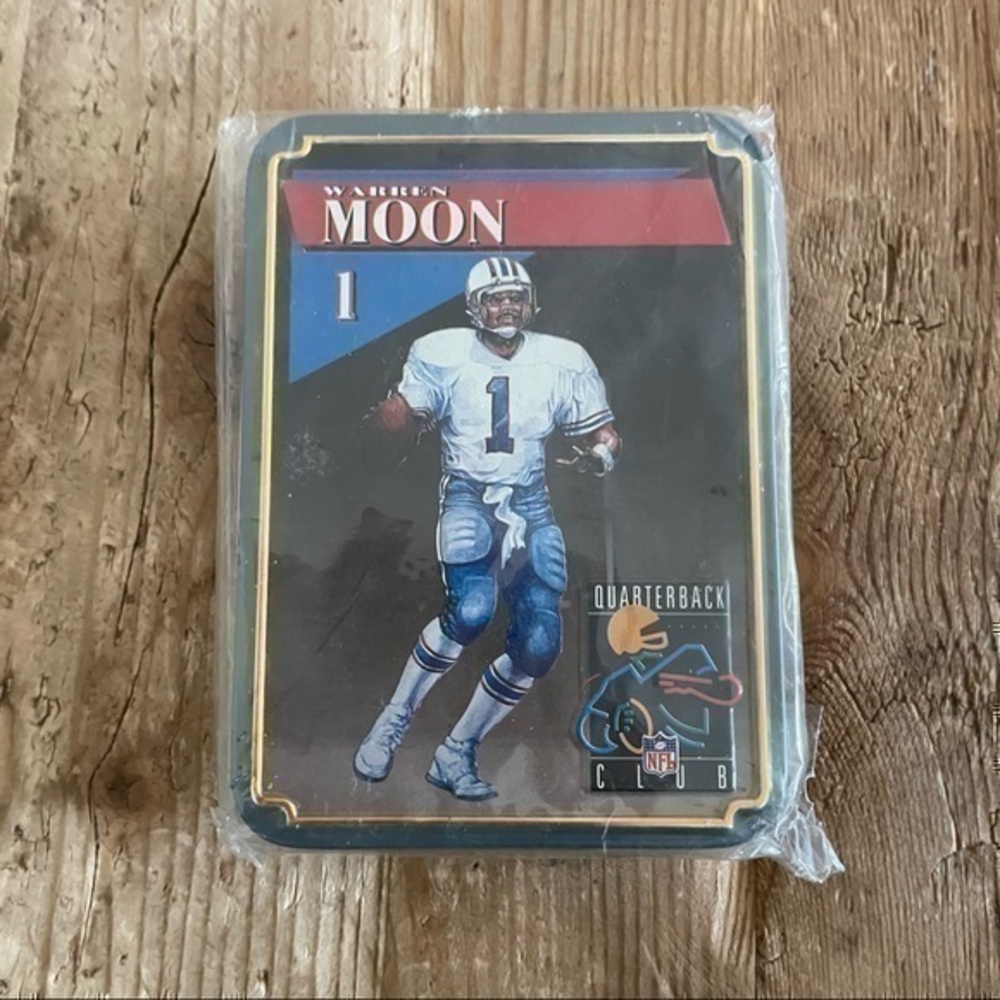 NIB Sealed NFL QB Legends Warren Moon Playing Cards with Collectible Tin